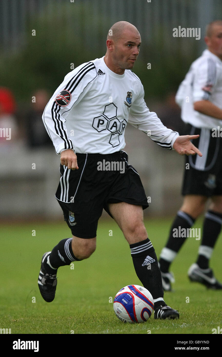 Football - pré-saison amicale - Bamber Bridge v Preston North End - QED Stadium.Neil Reynolds, Bamber Bridge Banque D'Images