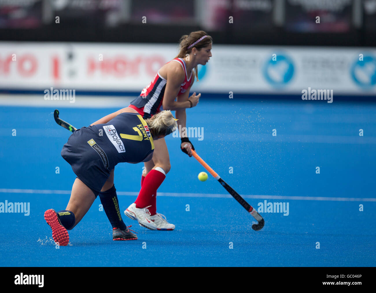 Investec Women's Hockey, Trophée des Champions de France, juin 2016, Londres. Jodie Kenny, de l'Australie Banque D'Images