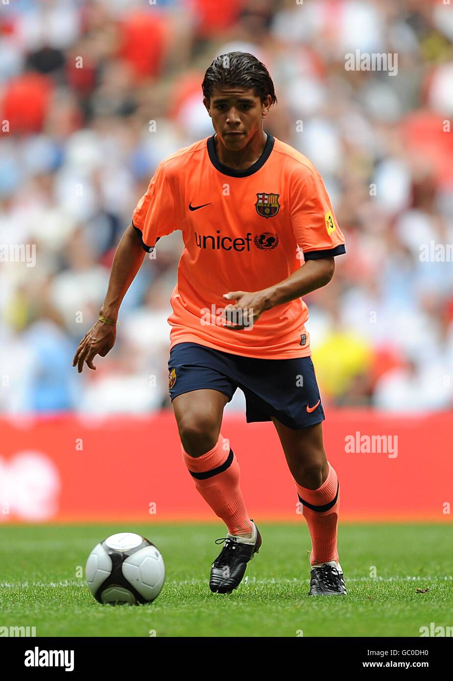 Football - coupe Wembley 2009 - Barcelone / Al Ahly - Stade Wembley. Jonathan dos Santos, Barcelone Banque D'Images
