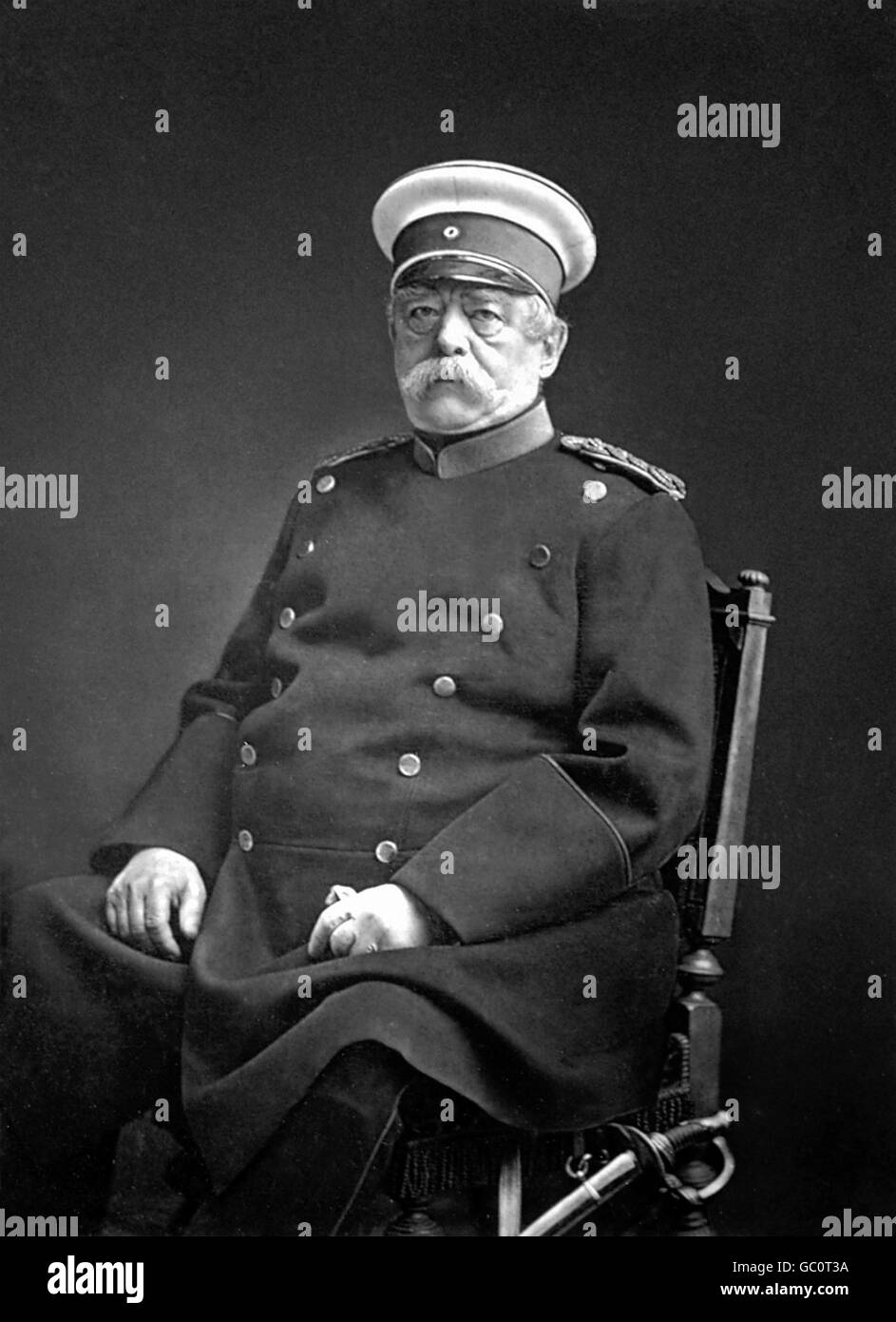 Otto von Bismarck. Portrait d'Otto Eduard Leopold, Prince de Bismarck, duc de Lauenburg (1815-1898), le célèbre homme d'État prussien. Banque D'Images