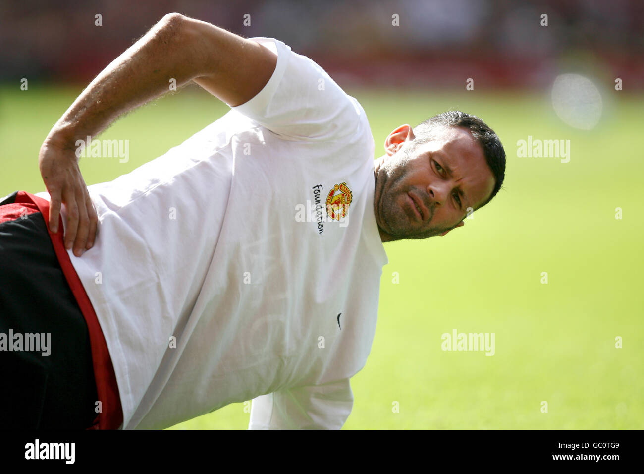 Football - Manchester United Training session - Old Trafford. Ryan Giggs, Manchester United Banque D'Images