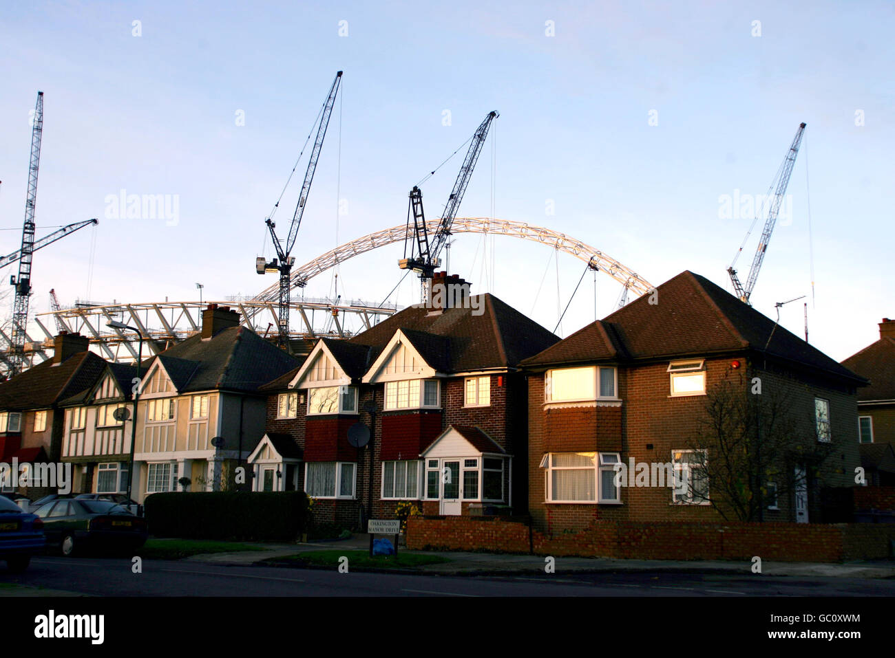 Soccer - Construction Stade de Wembley Banque D'Images