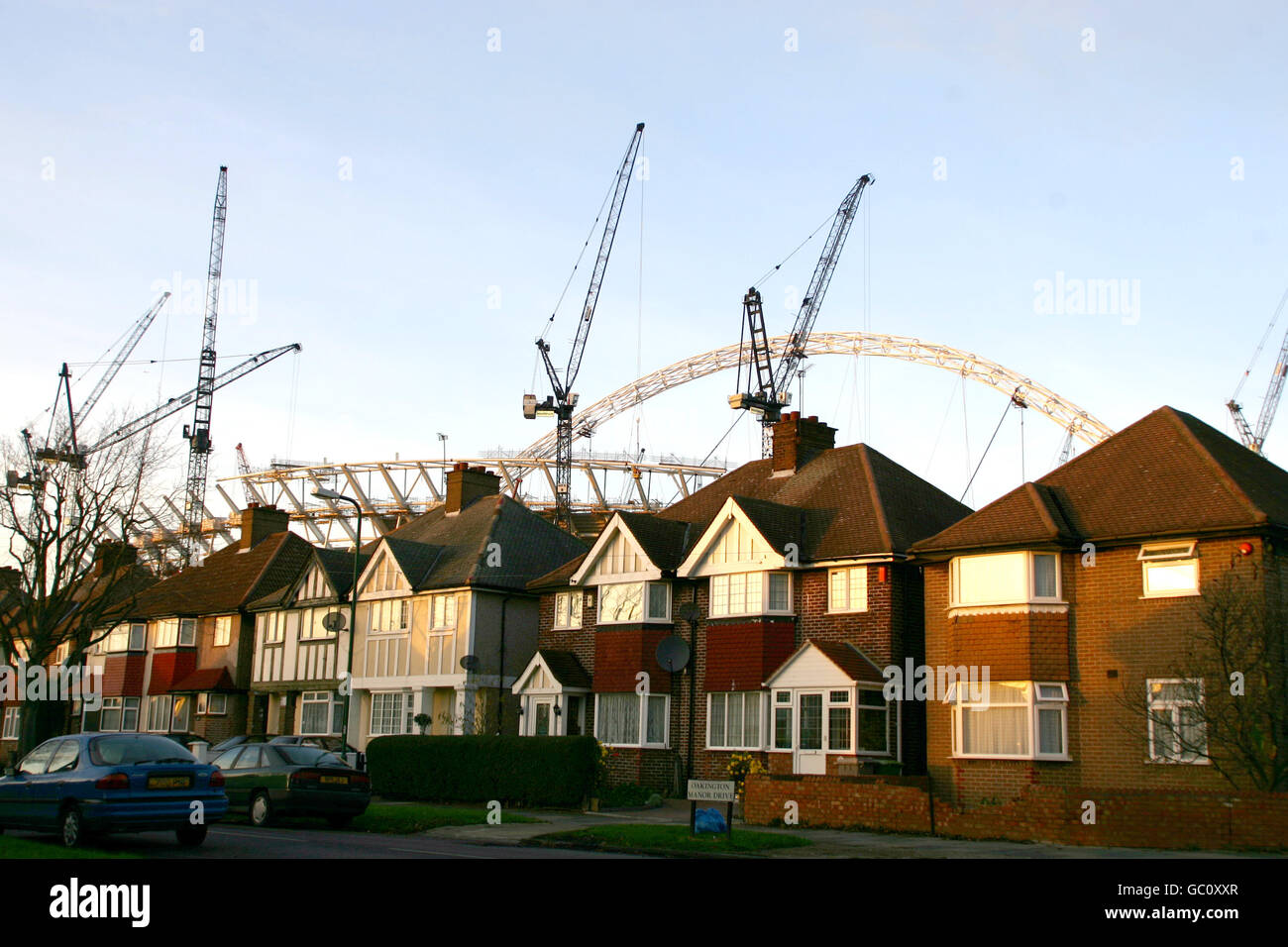 Vue générale du nouveau stade Wembley en construction Banque D'Images