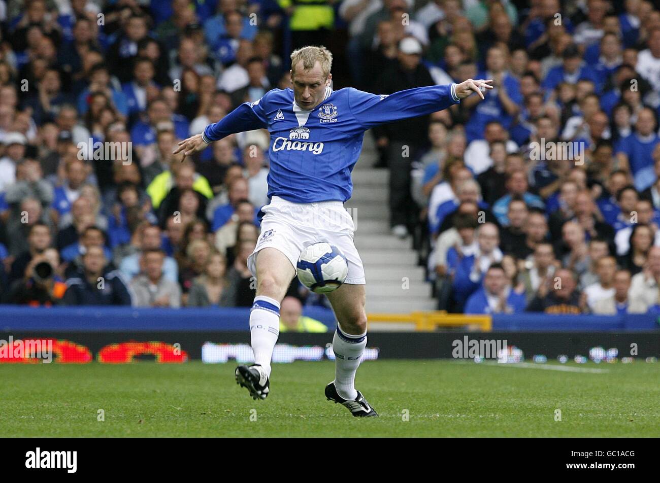 Soccer - Barclays Premier League - Everton / Arsenal - Goodison Park. Tony Hibbert, Everton Banque D'Images