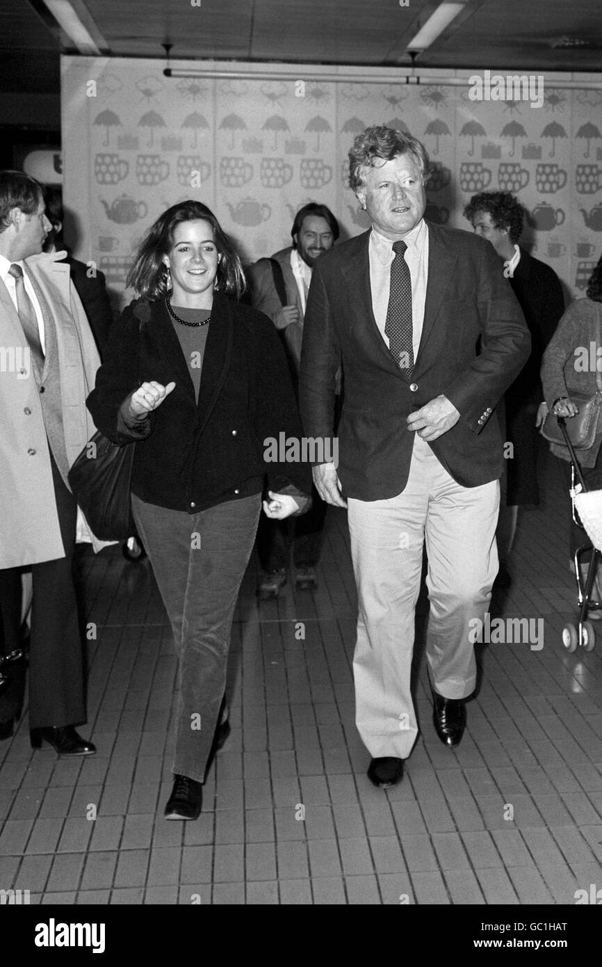 Politique - Parti démocratique - Sen Edward Kennedy - Londres - 1984 Banque D'Images