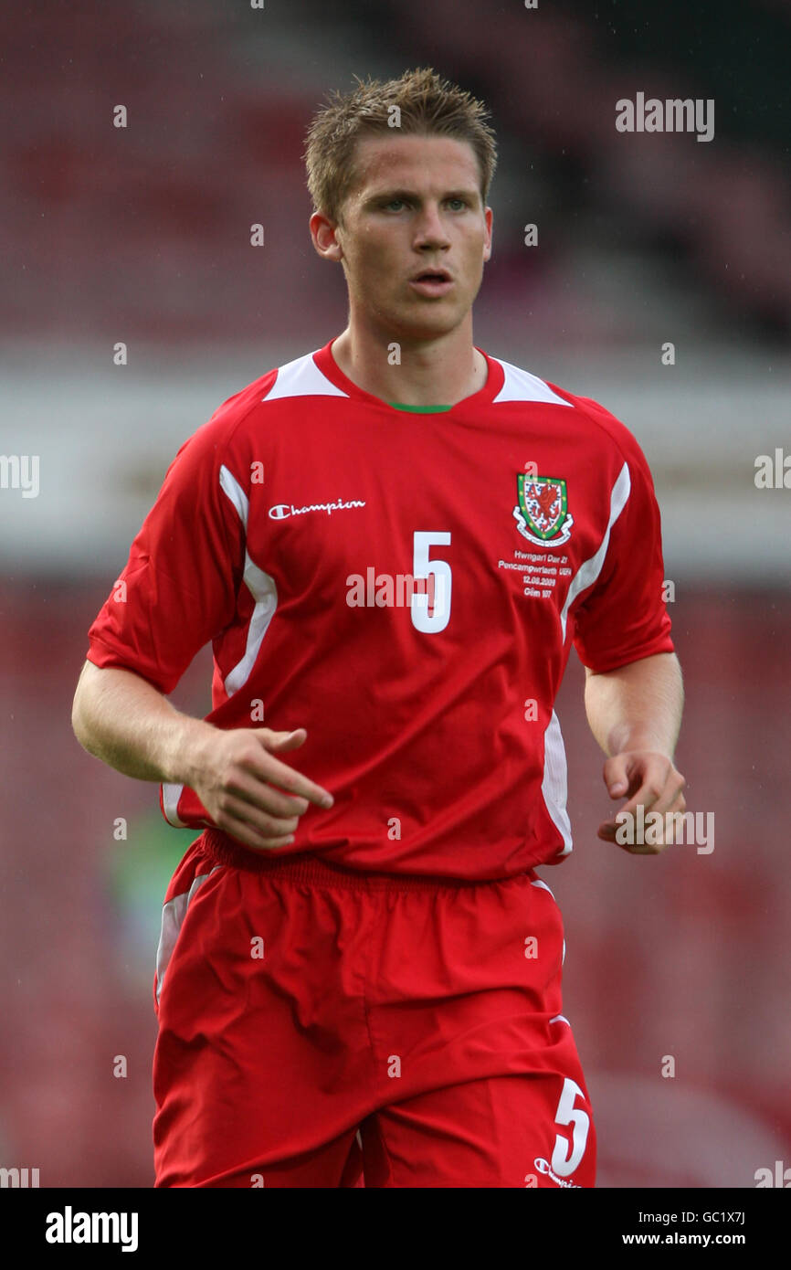 Football - UEFA qualification au Championnat des moins de 21 ans - Groupe 3 - pays de Galles / Hongrie - terrain de course.Christian Ribeiro, pays de Galles Banque D'Images