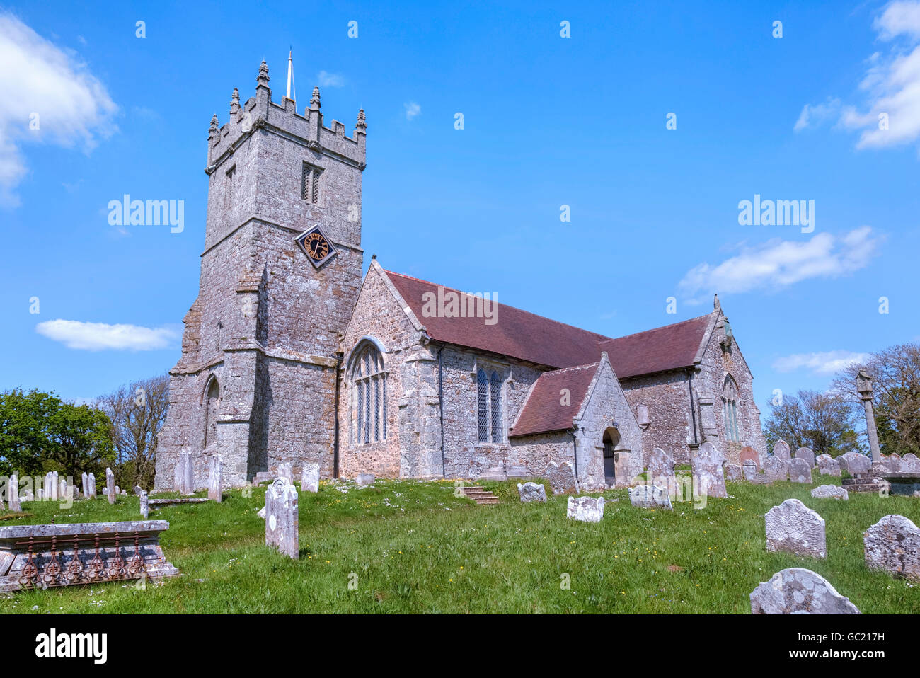 Godshill ; All Saints' Church, à l'île de Wight ; Hampshire Angleterre ; Banque D'Images
