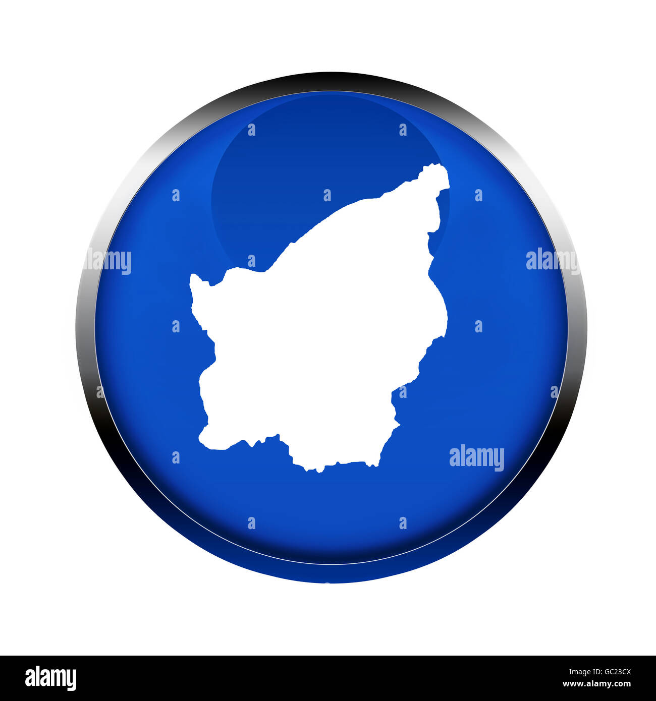 Le bouton Carte Saint-marin dans les couleurs de l'Union européenne. Banque D'Images