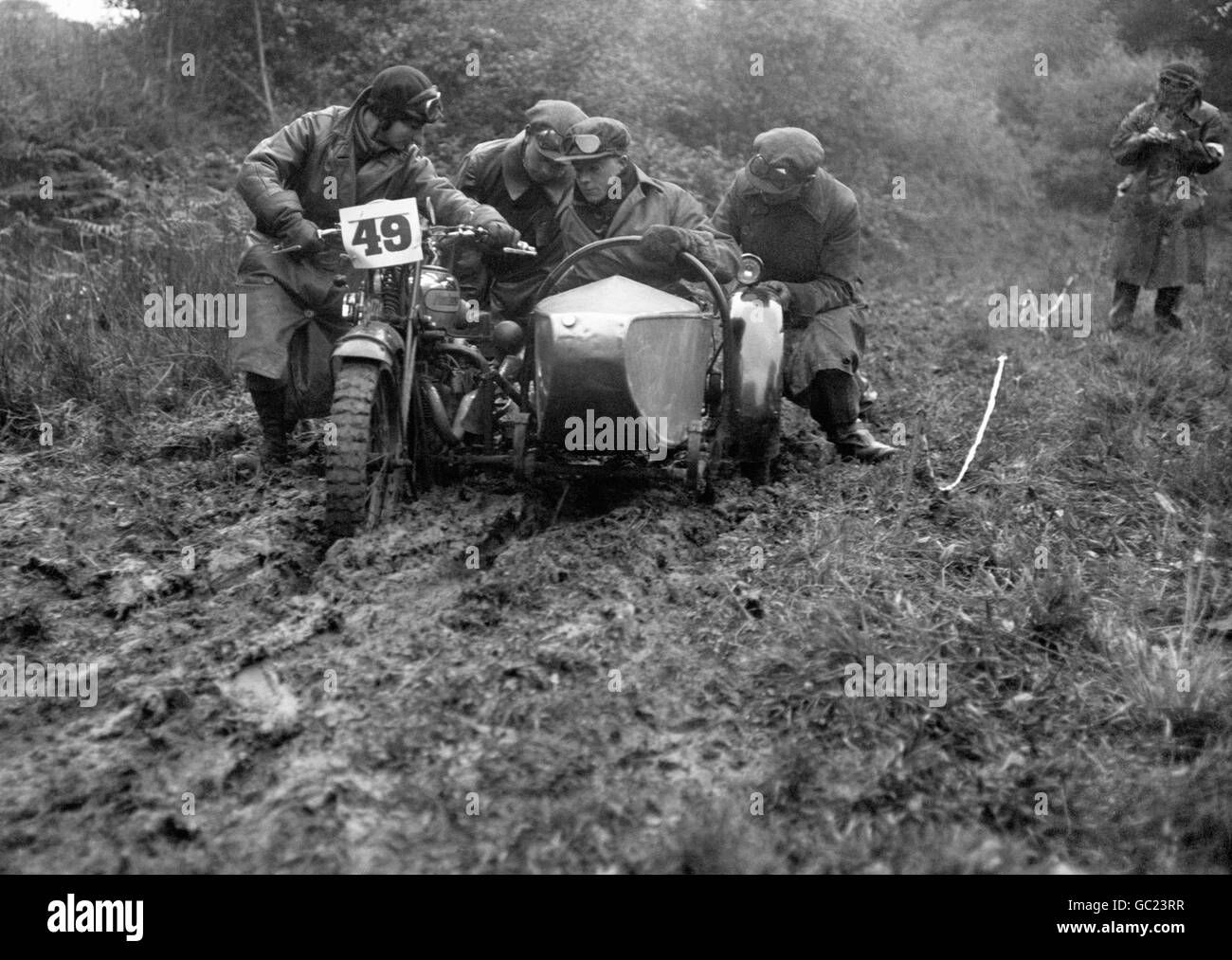 Essais Moto - moto - 1933 Banque D'Images