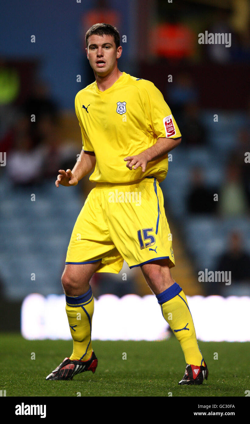 Football - Carling Cup - troisième tour - Aston Villa v Cardiff City - Villa Park.Anthony Gerrard, Cardiff Banque D'Images