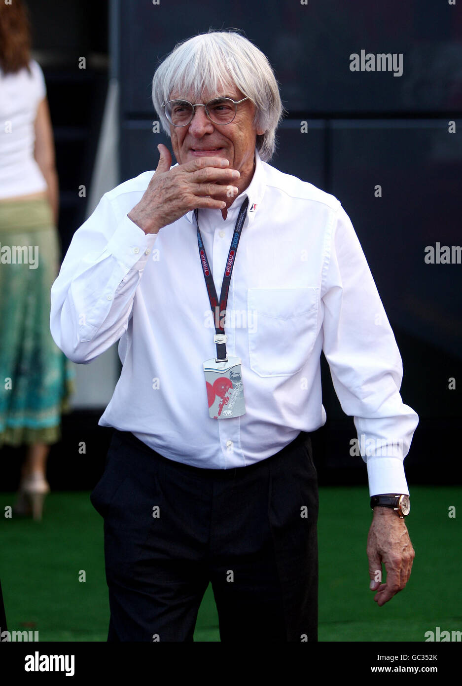 Course automobile Formula One - Grand Prix d'Italie - qualification - Monza.Bernie Ecclestone quitte le circuit de Monza, en Italie. Banque D'Images