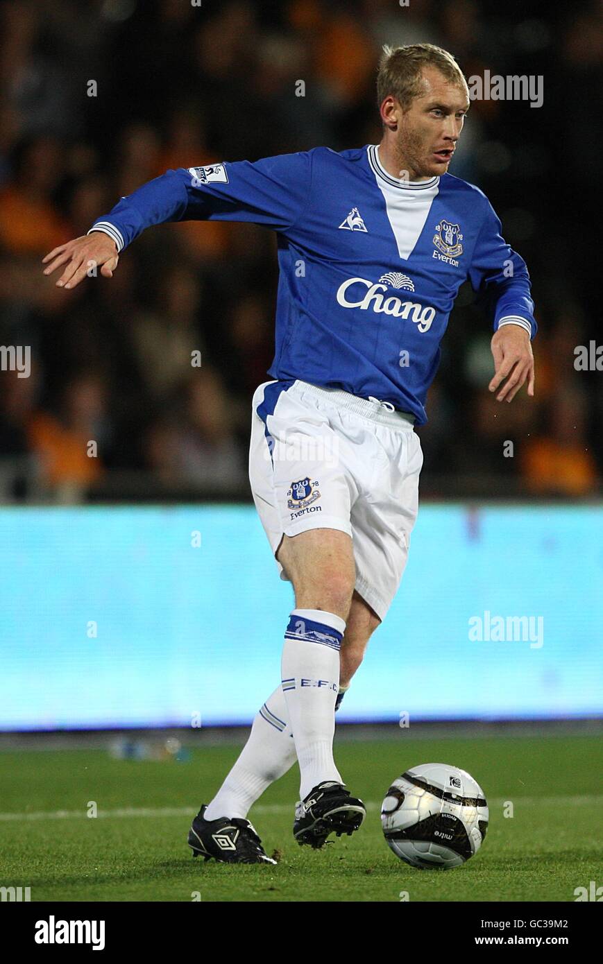 Soccer - Carling Cup - troisième tour - Hull City v Everton - KC Stadium.Tony Hibbert, Everton Banque D'Images