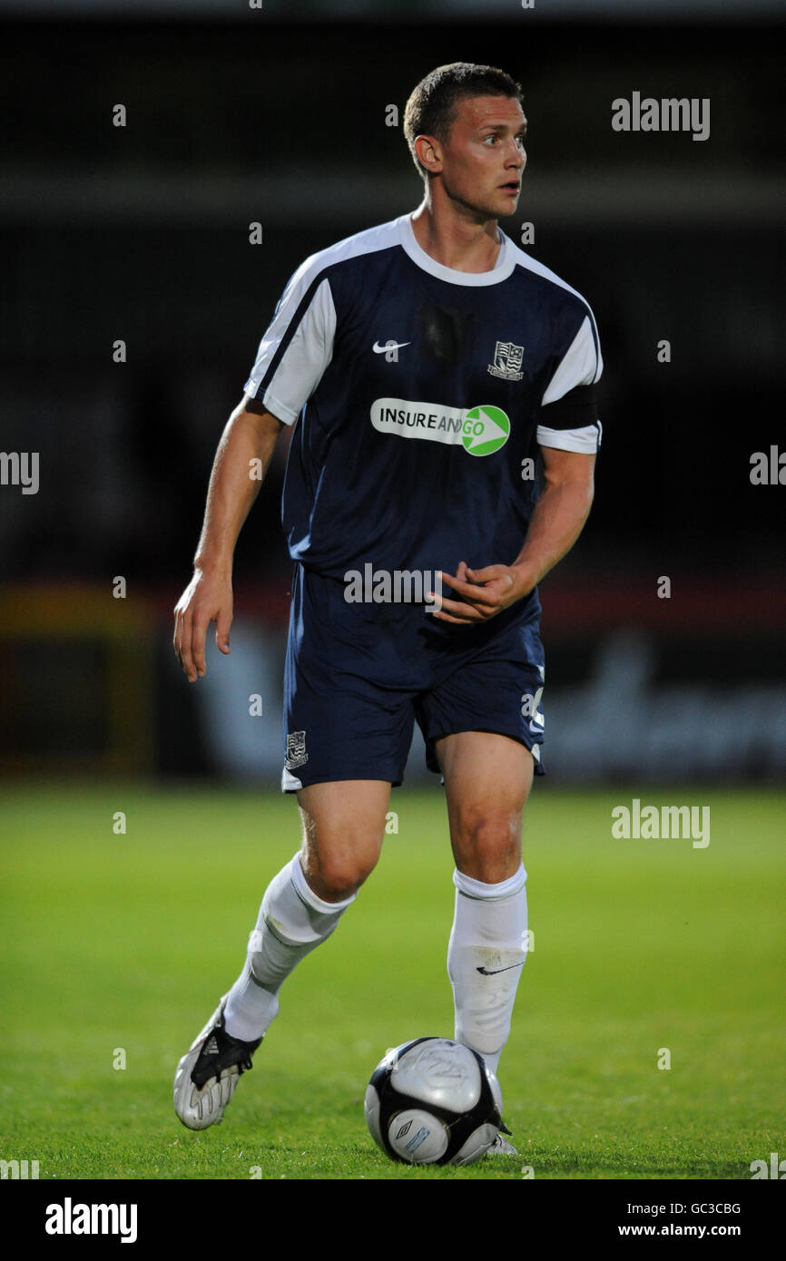 Football - pré saison amicale - Stevenage Borough / Southend United - Broadhall Way.Simon Francis, Southend United Banque D'Images