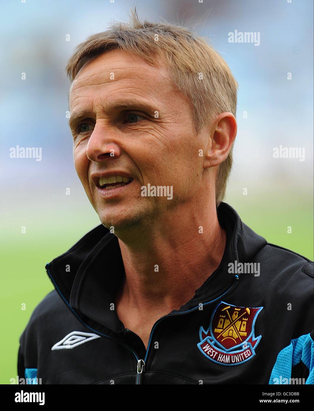 Football - Barclays Premier League - West Ham United v Fulham - Upton Park.Kevin Keen, entraîneur de West Ham United. Banque D'Images