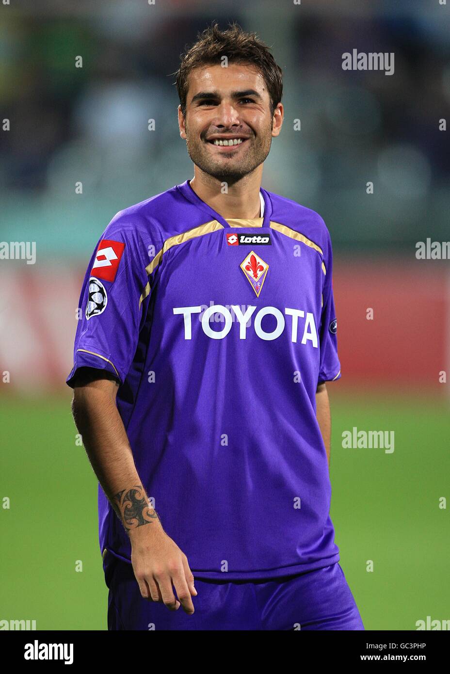 Football - Ligue des champions de l'UEFA - Groupe E - Fiorentina / Liverpool - Stade Artemio Franchi.Adrian Mutu, Fiorentina Banque D'Images