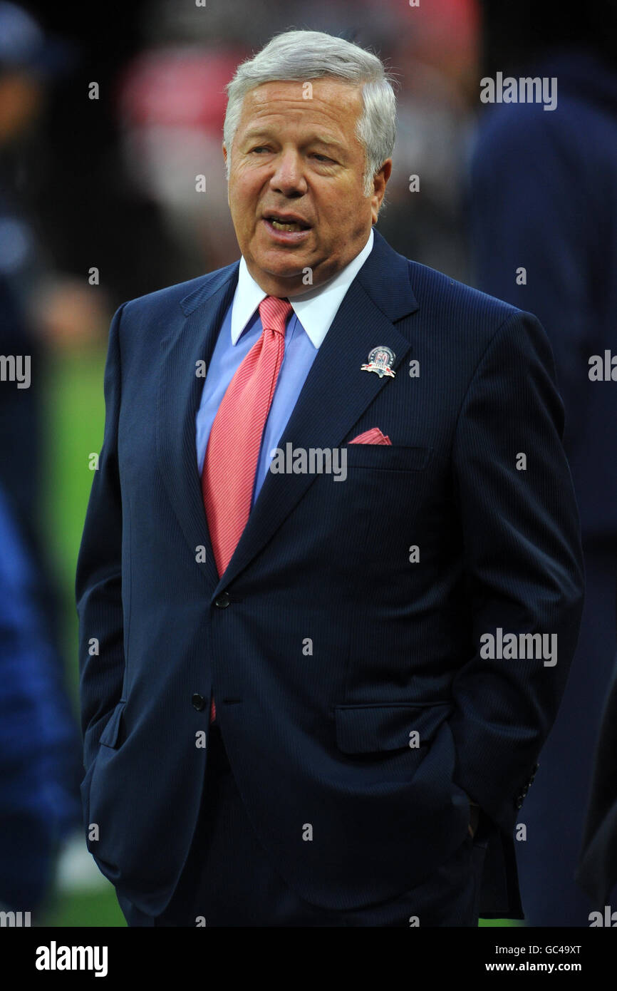 American football - NFL - New England Patriots / Tampa Bay Buccaneers - Wembley Stadium. Robert Kraft, propriétaire des Patriots de la Nouvelle-Angleterre Banque D'Images