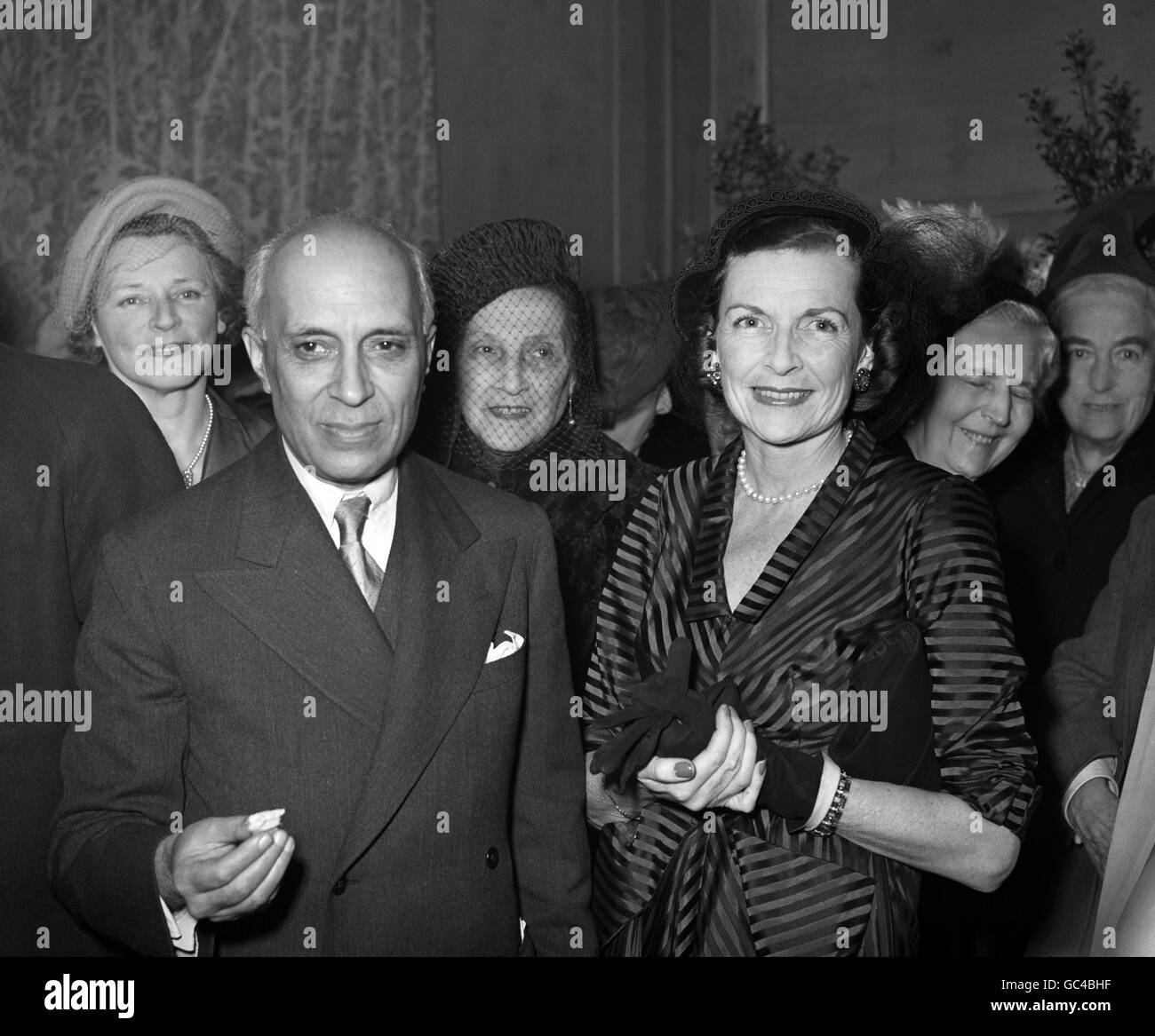 La COMTESSE MOUNTBATTEN  + NEHRU Banque D'Images