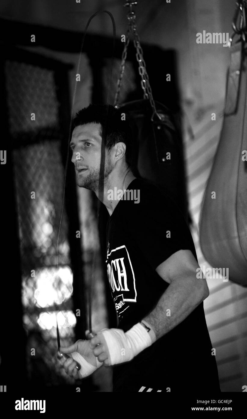 Boxe - Carl Ligue Photocall - Liberty Gym - Nottingham Banque D'Images