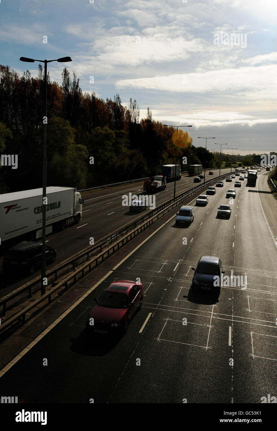 L'autoroute M1 se rapproche de l'âge de 50 ans Banque D'Images