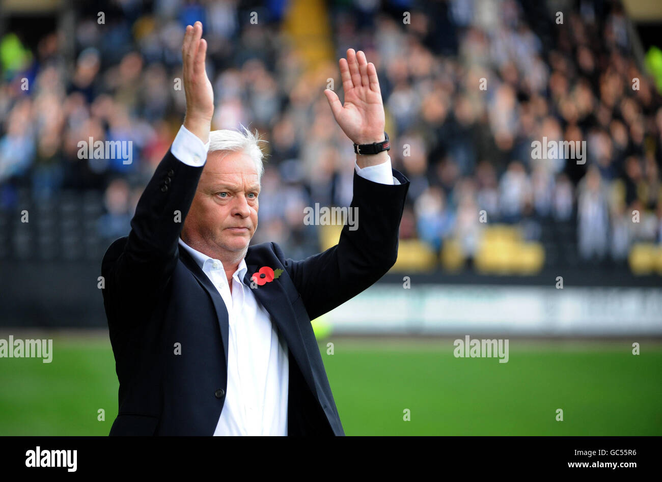 Football - Coca-Cola football League 2 - Notts County / Shrewsbury Town - Meadow Lane.Hans Backe, le nouveau directeur du comté de Notts lors du match de la Coca-Cola League Two à Meadow Lane, Nottingham. Banque D'Images