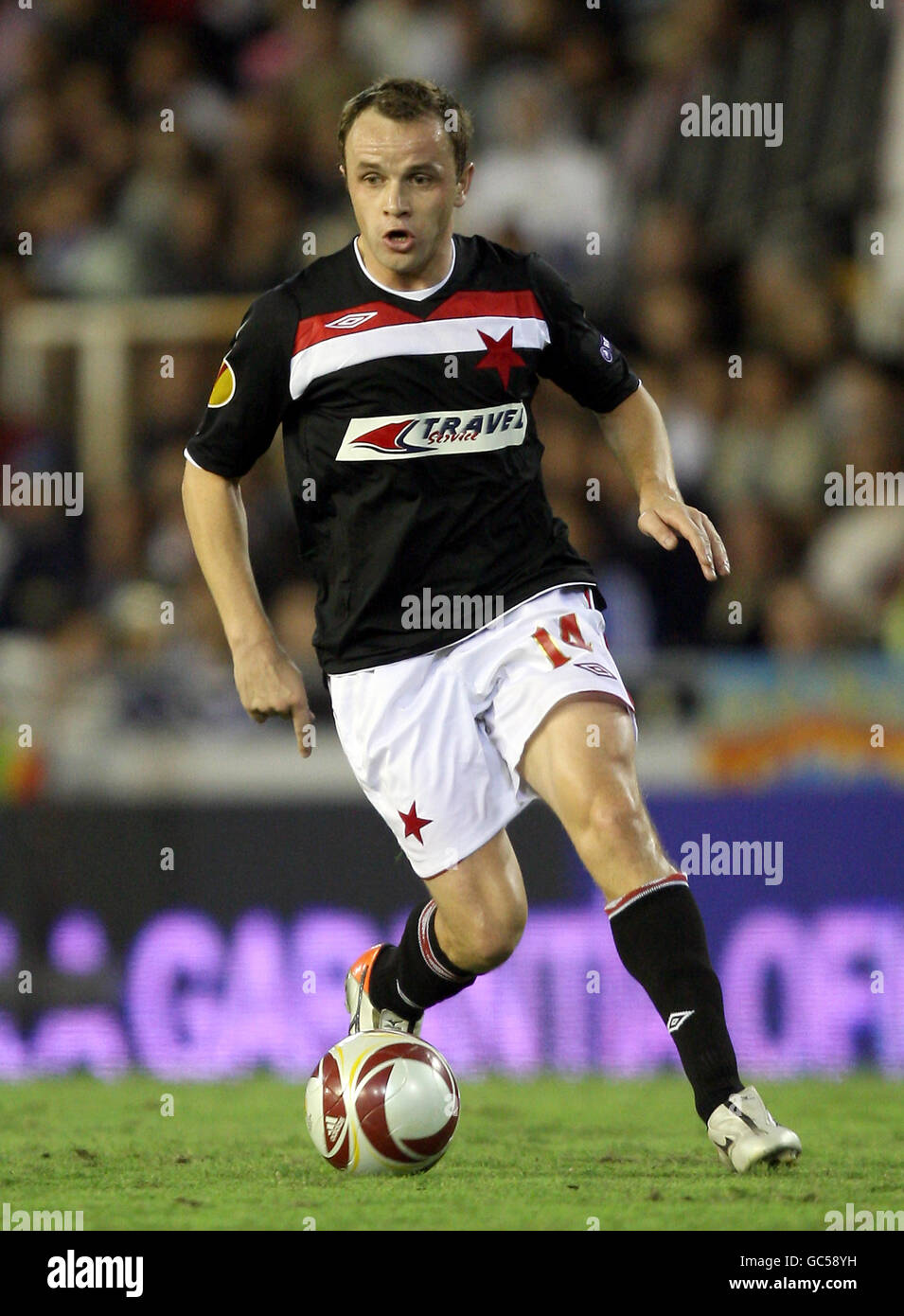 Football - UEFA Europa League - Groupe B - Valence v SK Slavia Prague - stade Mestalla Banque D'Images