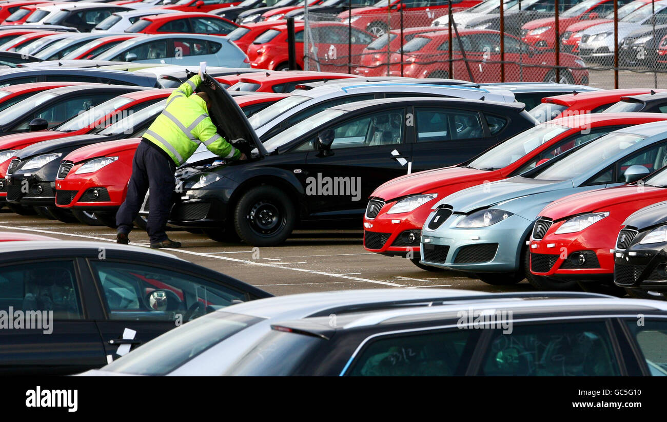 Voiture vente vers le haut Banque D'Images