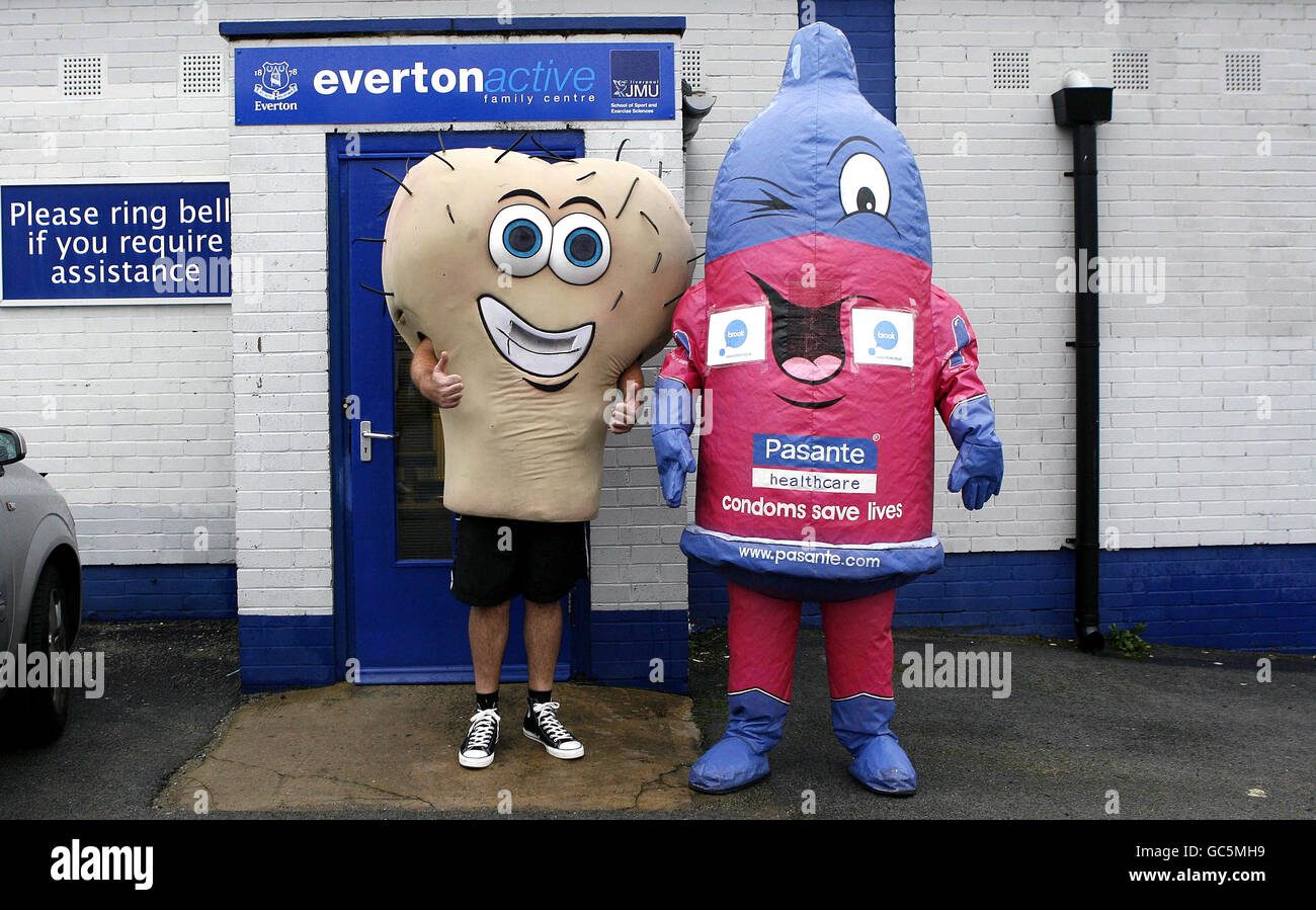 Everton Football - lancement de la Premier League Men's Health Project - Goodison Park Banque D'Images