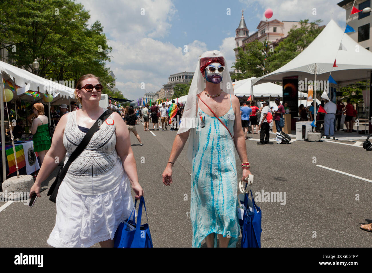 Drag Queen à gay pride festival - Washington, DC USA Banque D'Images