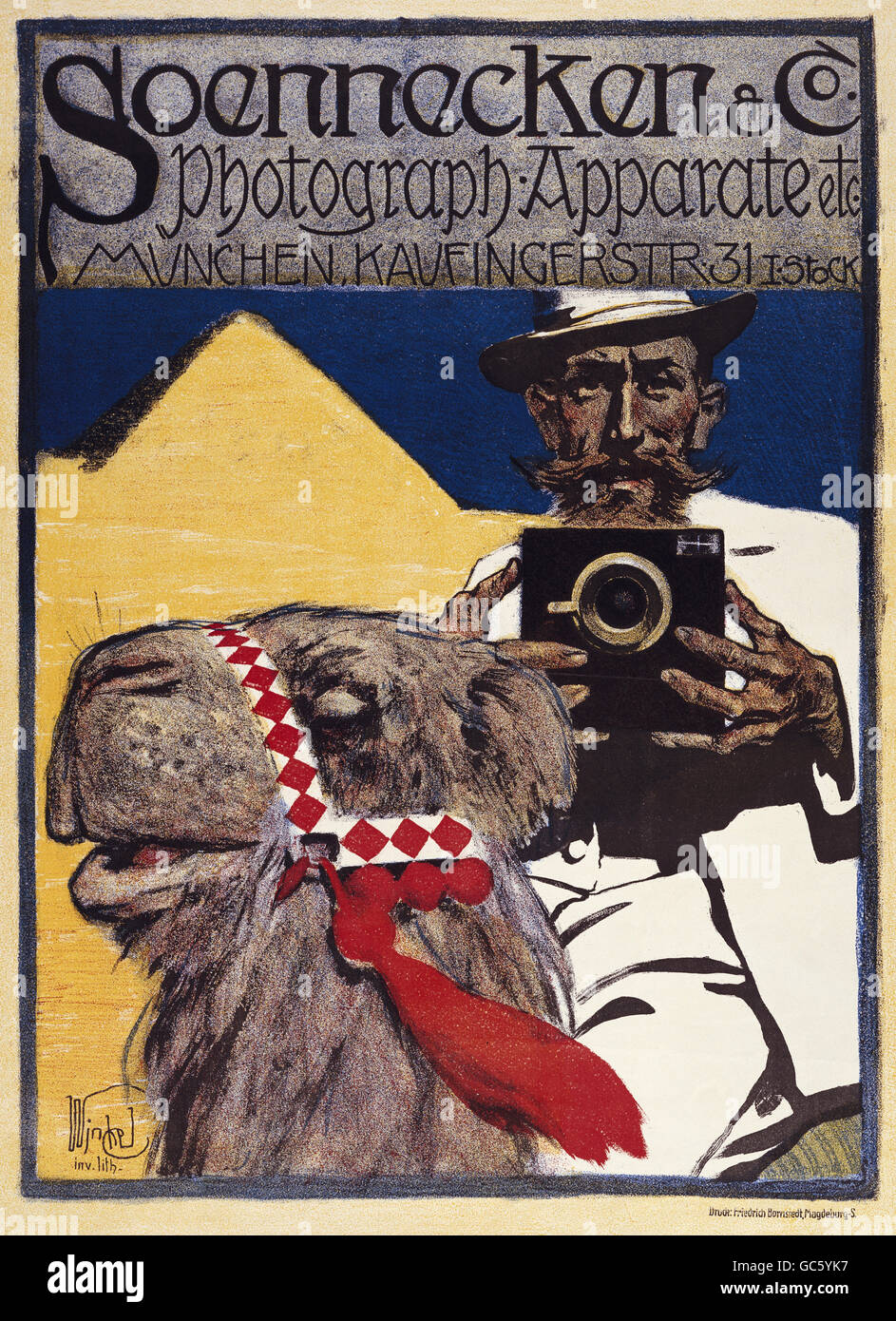 Publicité, photorhie, caméras, Soennecken and Co., Munich, affiche, vers 1910, droits additionnels-Clearences-non disponible Banque D'Images