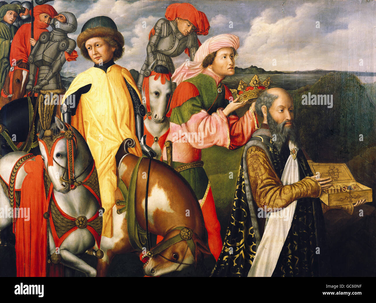 Les trois mages par Jan van Eyck, vers 1450 Banque D'Images