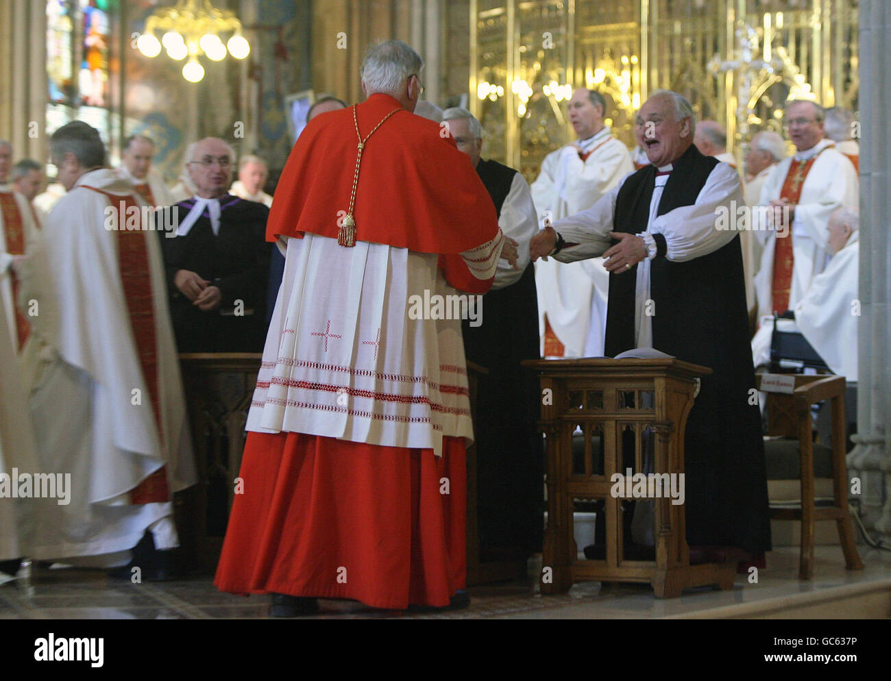 Le Cardinal Cahal Daly funeral Banque D'Images