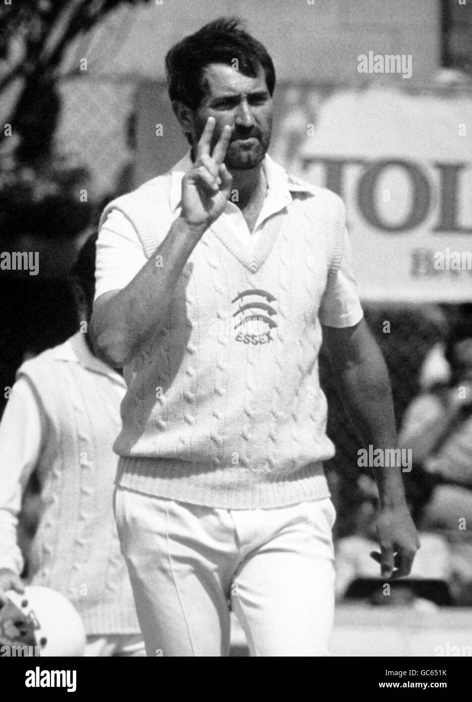 Cricket - Essex v Northamptonshire - Comté d'assurance britannique 1986 Championnat - Jour 1 - Parc du Château Cricket Ground, Col... Banque D'Images