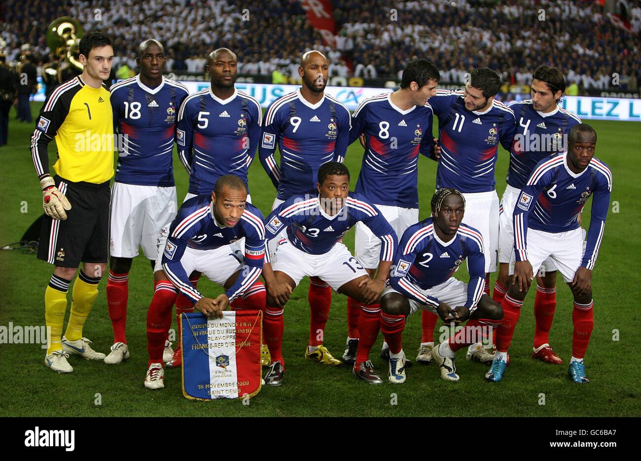 Football - coupe du monde de la FIFA 2010 - Play offs - second Leg - France  / République d'Irlande - Stade de France.Groupe d'équipe France Photo Stock  - Alamy