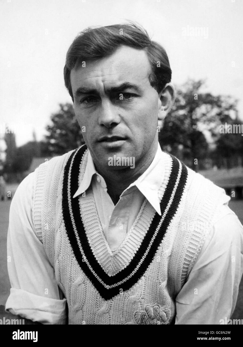 Portraits de cricket. John Edrich, Angleterre Banque D'Images