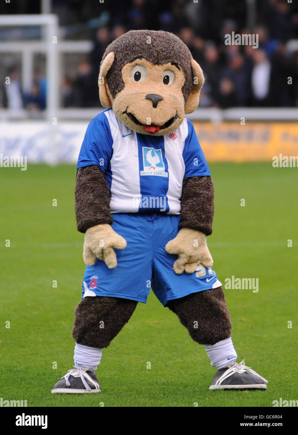 Football - Coca-Cola football League One - Hartlepool United v Leyton Orient - Victoria Park. H'Angus The Monkey, mascotte unie de Hartlepool Banque D'Images