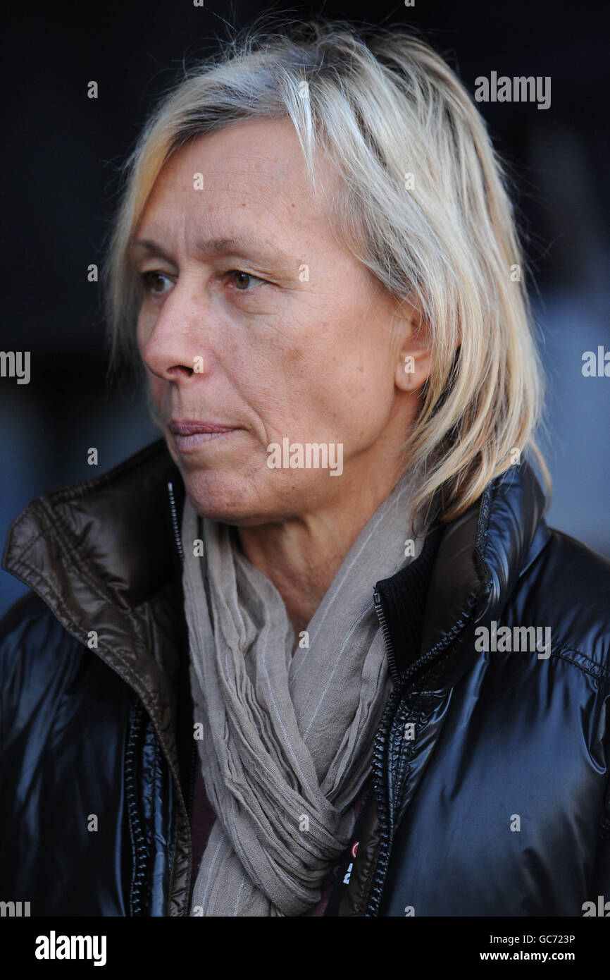 Football - Barclays Premier League - Fulham / Sunderland - Craven Cottage. Martina Navratilova, ancienne championne de tennis féminine Banque D'Images