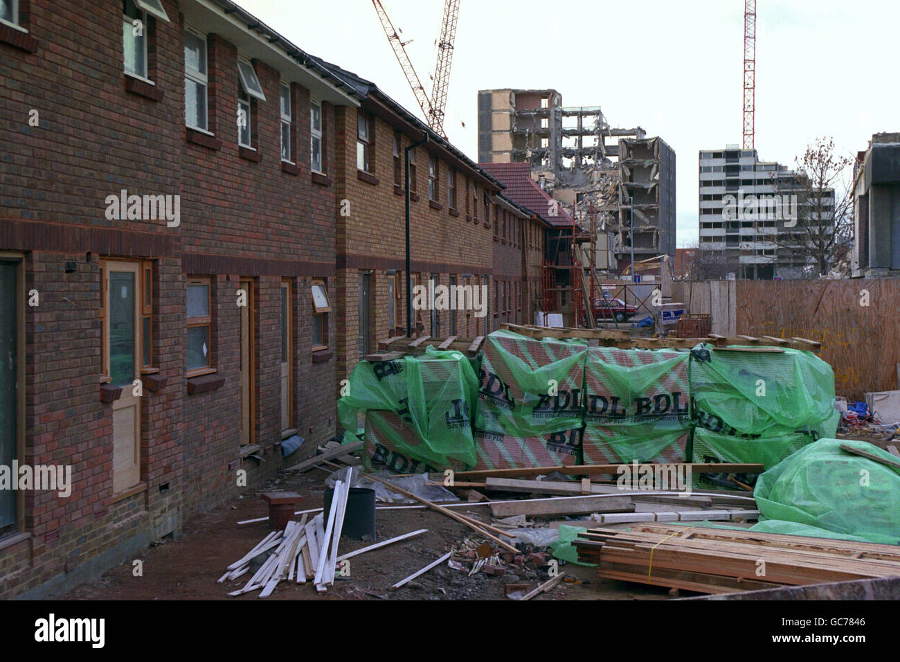 Industrie - Chantier interrompu - Canary Wharf, London Banque D'Images