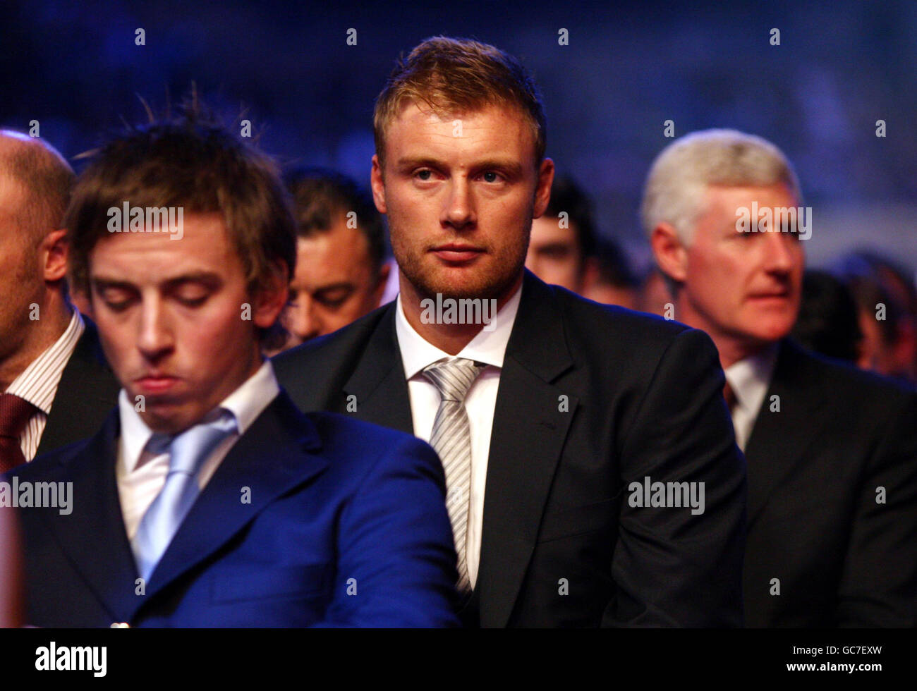 Andrew Flintock dans le public lors des prix de la personnalité de l'année de la BBC Sports à la Sheffield Arena, Sheffield . Banque D'Images