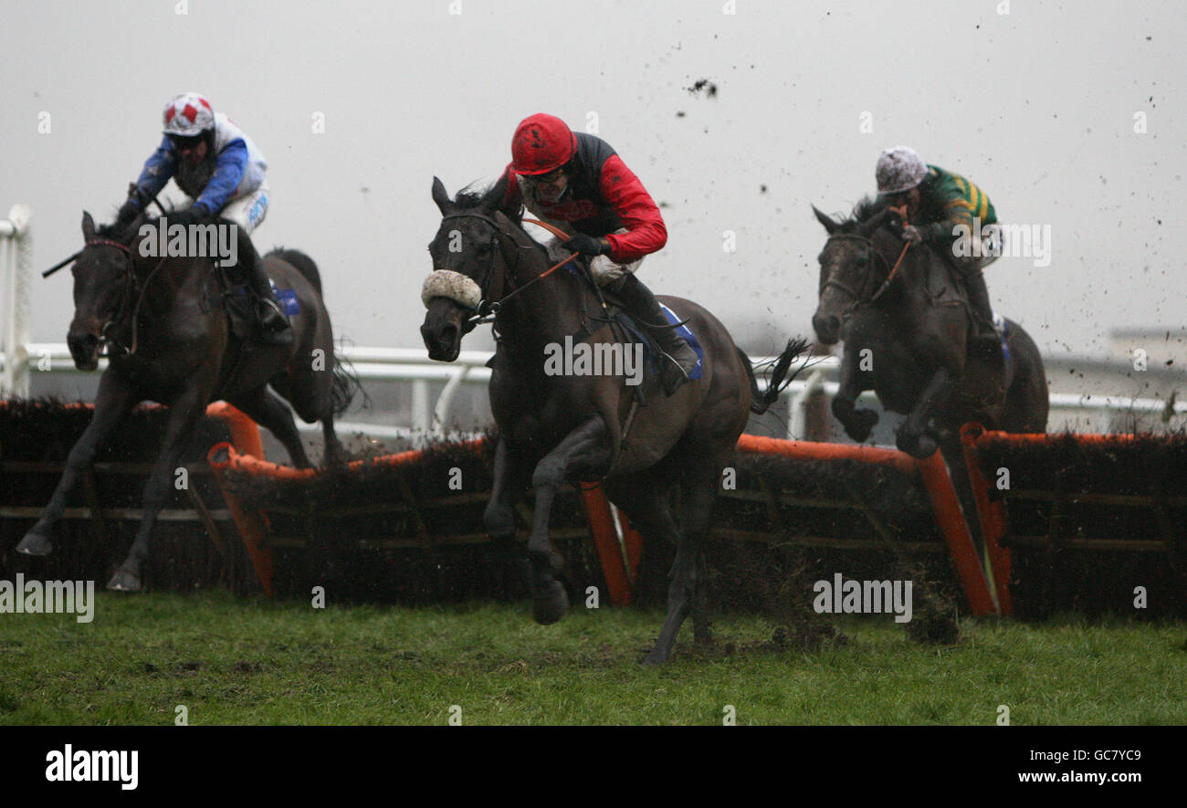 Les courses de chevaux - Le HEROS Charité Challow Hurdle Jour - Newbury Banque D'Images