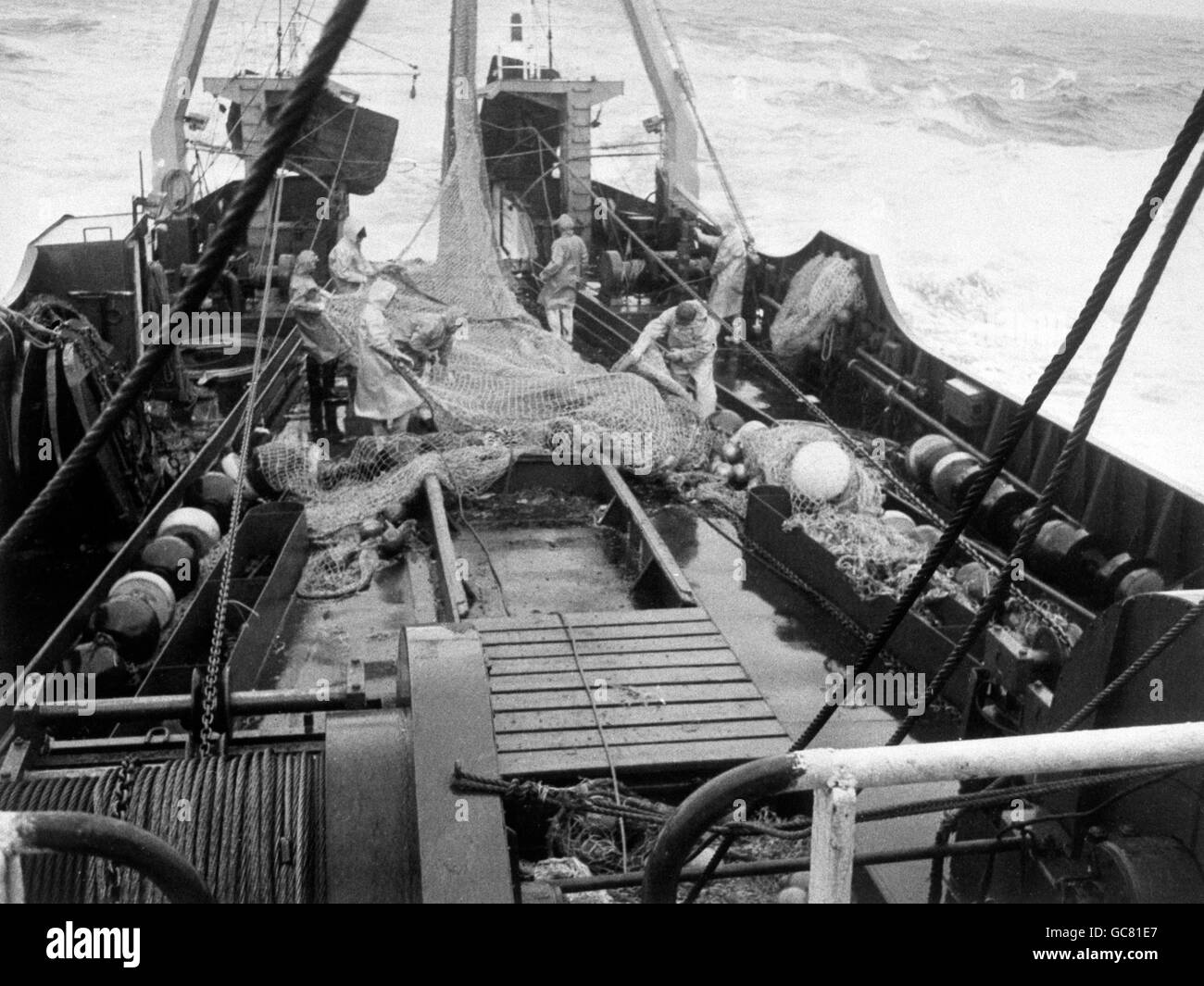 Les opérations de pêche britanniques de la côte de l'Islande. Banque D'Images