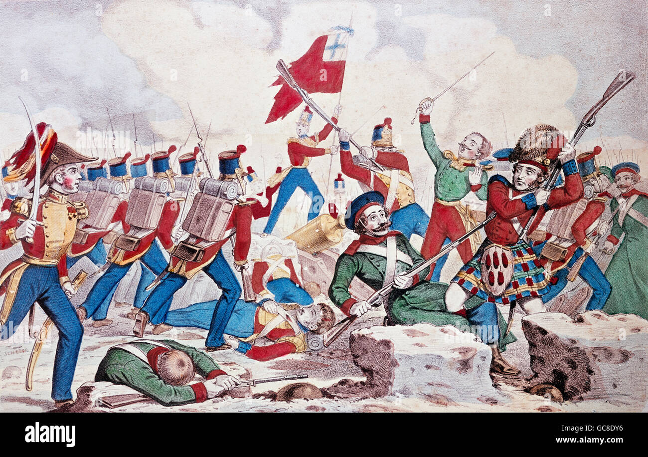 Evénements, Guerre de Crimée, 1853 - 1856, Siège de Sébastopol 9.10.1854 - 8.9.1855, assaut sur le Grand Redan, 8.9.1855, lithographie, publié par Gangel, Metz, vers 1860, collection privée, Russie, britannique, charge, forteresse, 19e siècle, historique, historique, peuple, droits additionnels-Clearences-non disponible Banque D'Images