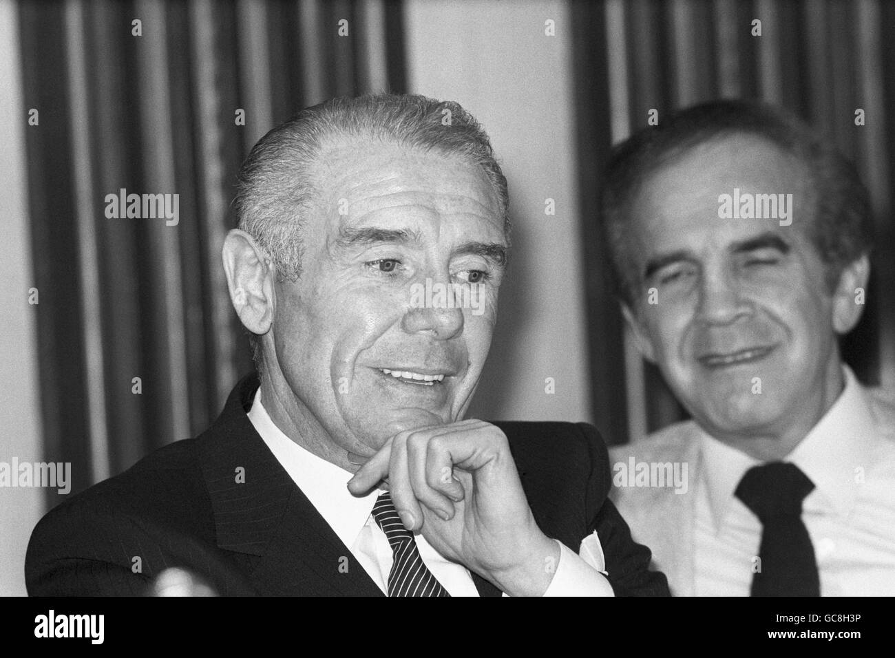 Conférence de presse - Boxe - Londres - 1986 Banque D'Images