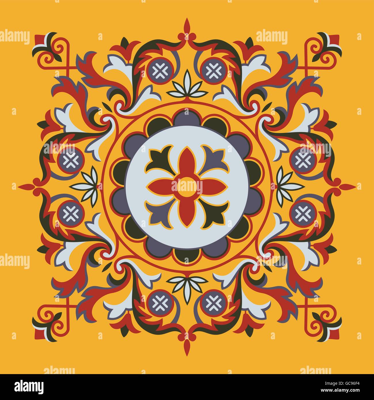 Peinture à l'étage plafond de l'église Sainte-Sophie, Istanbul, Turquie. Illustration vecteur EPS 10 Illustration de Vecteur