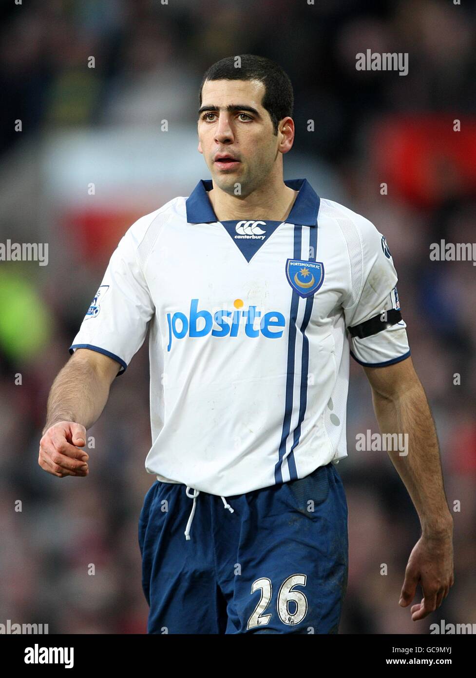 Football - Barclays Premier League - Manchester United / Portsmouth - Old Trafford.Tal Ben-Haim, Portsmouth Banque D'Images