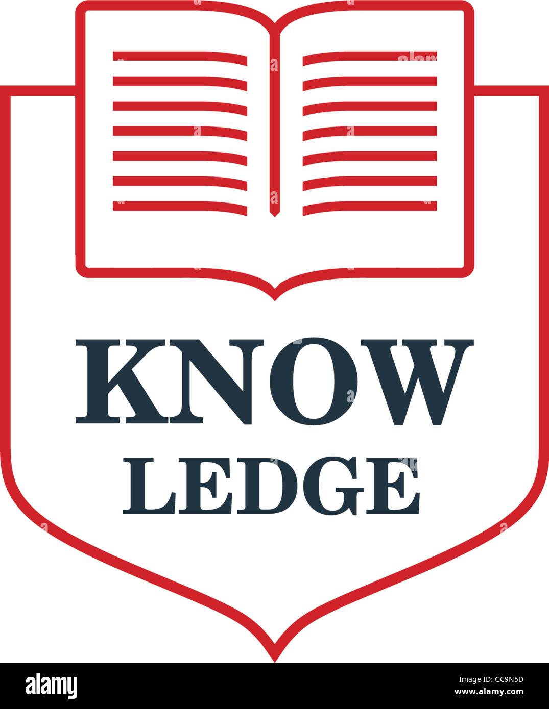 Livre des résumés isolés logo Vector. Logotype de l'école et l'université. Illustration de livre ouvert. L'étude de symbole. L'icône de l'éducation. Illustration de Vecteur