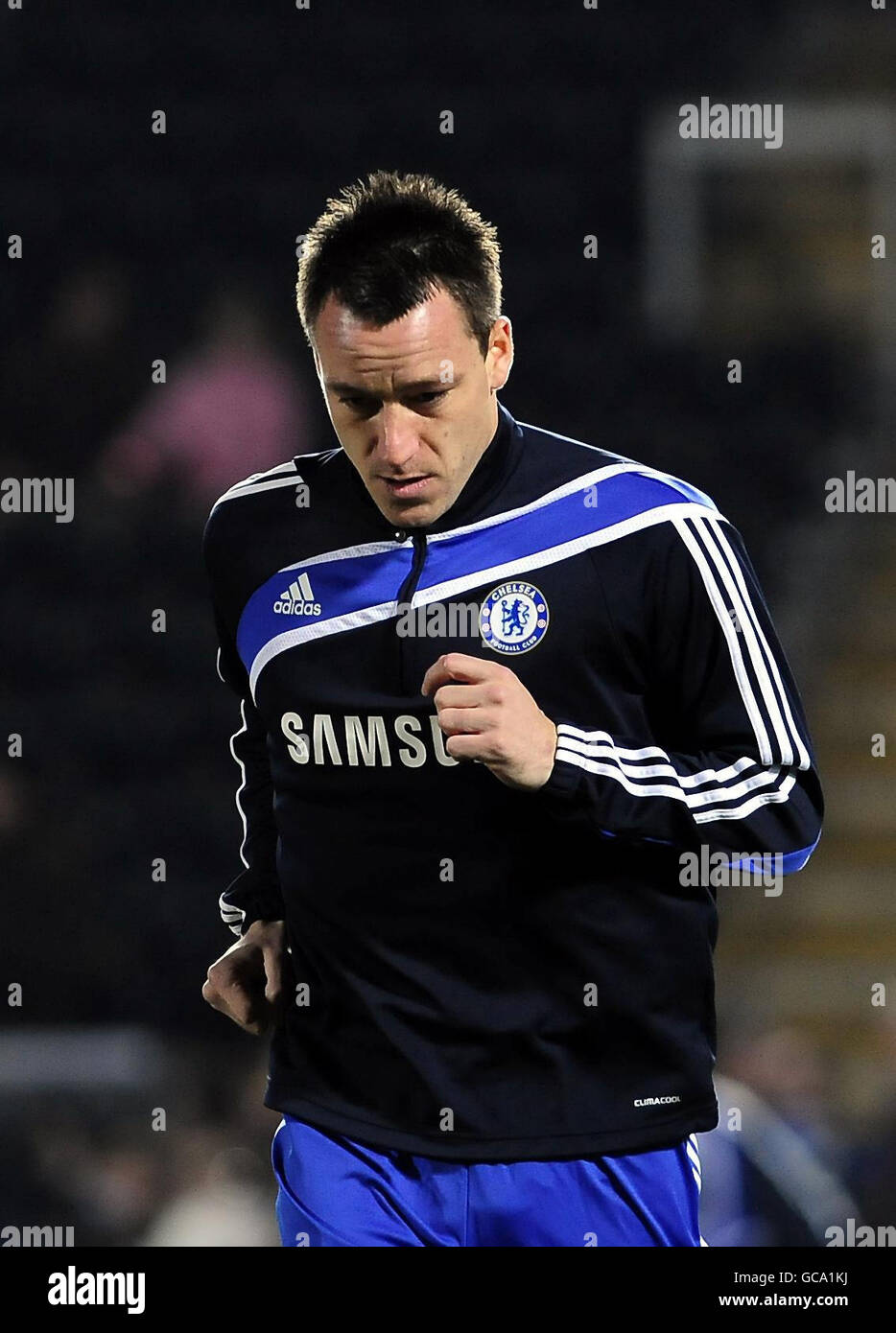 Football - Barclays Premier League - Hull City / Chelsea - KC Stadium.Le capitaine de Chelsea John Terry se réchauffe avant le match de la Barclays Premier League au KC Stadium, à Hull. Banque D'Images