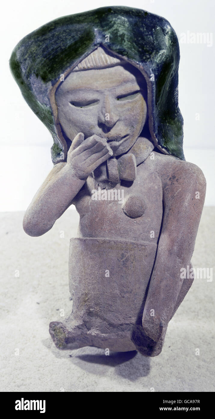 Beaux-arts, la Méso-Amérique, Tajin, Culture, sculpture, terre cuite femme pleurer, Veracruz, Mexique, vers 500, A. von Wuthenau, collection de l'artiste , Copyright n'a pas à être effacée Banque D'Images