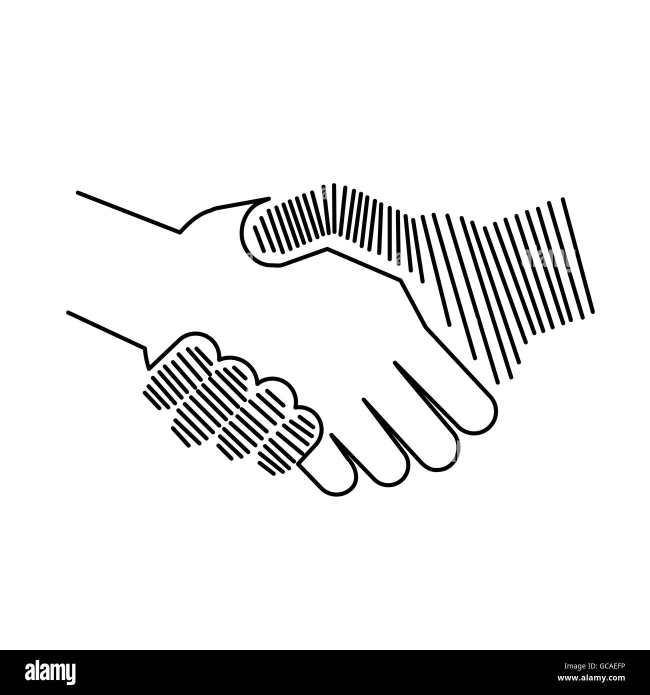 Abstract handshake Illustration de Vecteur
