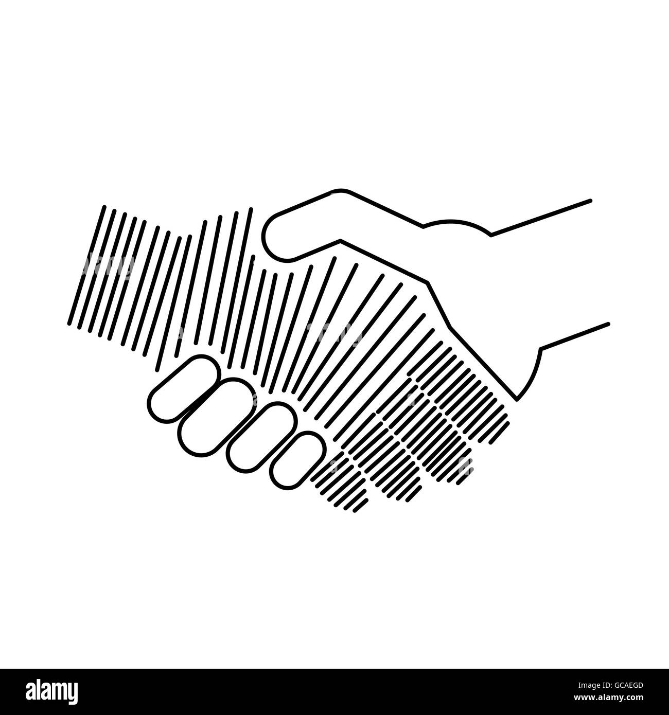 Abstract handshake Illustration de Vecteur