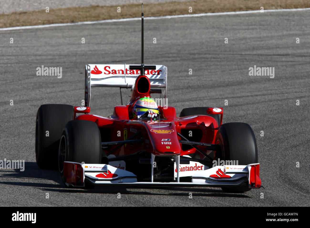 Auto - 2010 tests d'hiver de Formule 1 - deuxième jour - circuit de la Comunitat Valenciana Ricardo Tormo.Felipe Massa teste la nouvelle Ferrari lors de la session d'essai de Formule 1 Banque D'Images